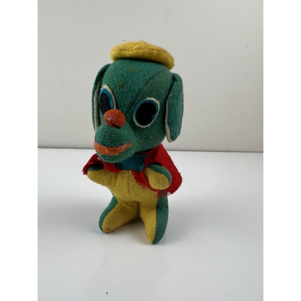 Takara Trading Co Plush Tokyo Japan Stuffed Felt Sawdust Dog Beret Collect 6"
